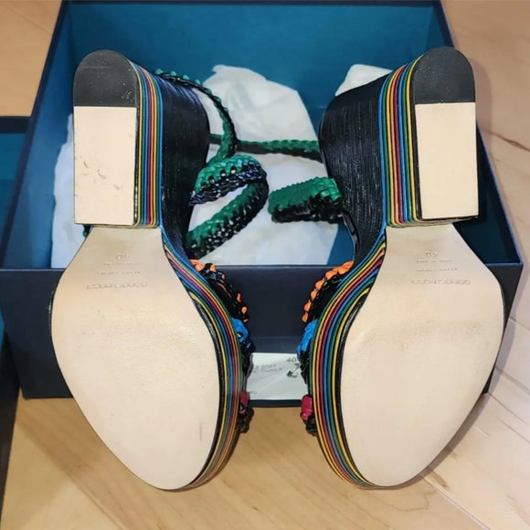 Sergio Rossi Multicolored platform sandals Sz 40 - Picture 4 of 7